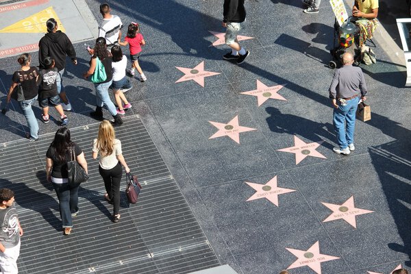 Hollywood stars, California