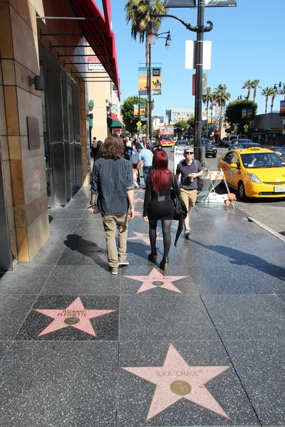 Hollywood walk di stelle — Foto Stock