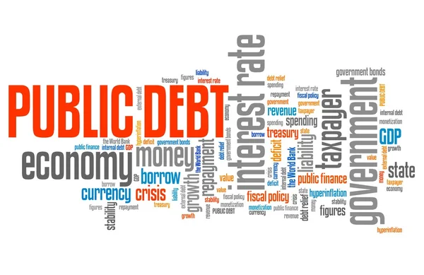 Public debt word cloud — Stock Photo, Image