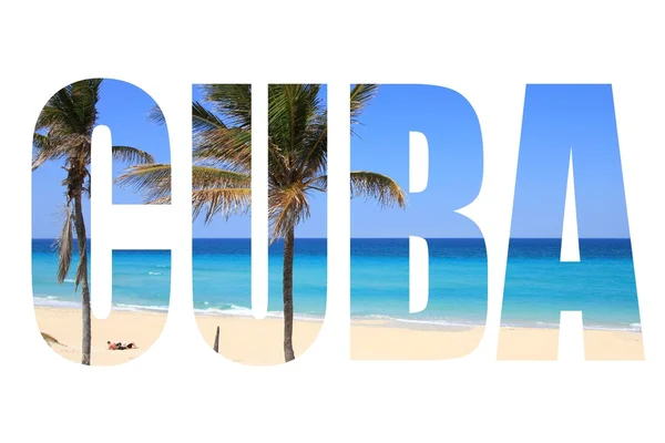 Cartas Cuba - palavra de viagem — Fotografia de Stock