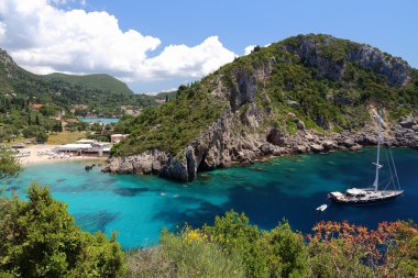 Paleokastritsa, Corfu, Yunanistan