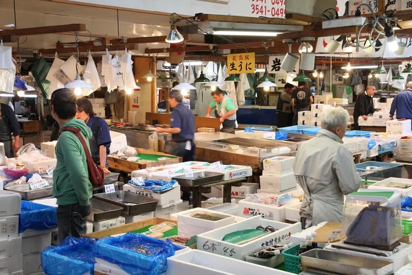 Tsukiji Vismarkt — Stockfoto