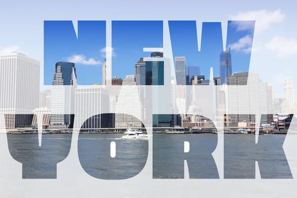 NYC teken - reizen word — Stockfoto