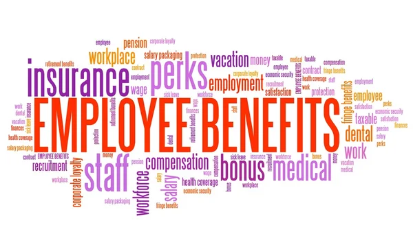 Employee benefits - word cloud — Stock Photo, Image