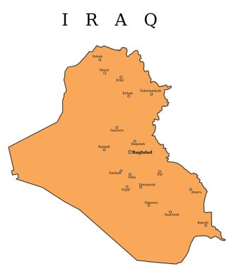 Irak - vektör çizim
