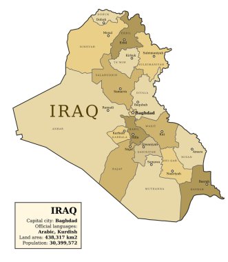 Irak - vektör çizim