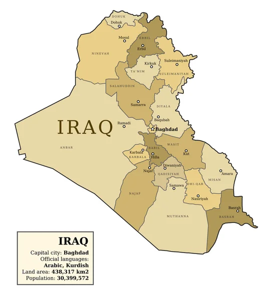 Irák - vektorové ilustrace — Stockový vektor