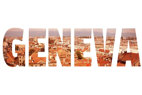 Geneva text - travel word — Stock Photo, Image