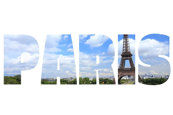 Panneau Paris - mot de voyage — Photo