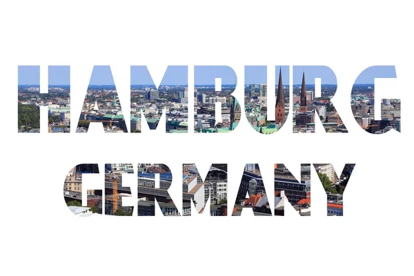 Podróży Hamburg znak - word — Zdjęcie stockowe