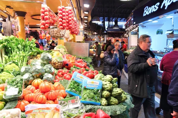 Barcelona market interior — Stock Photo, Image
