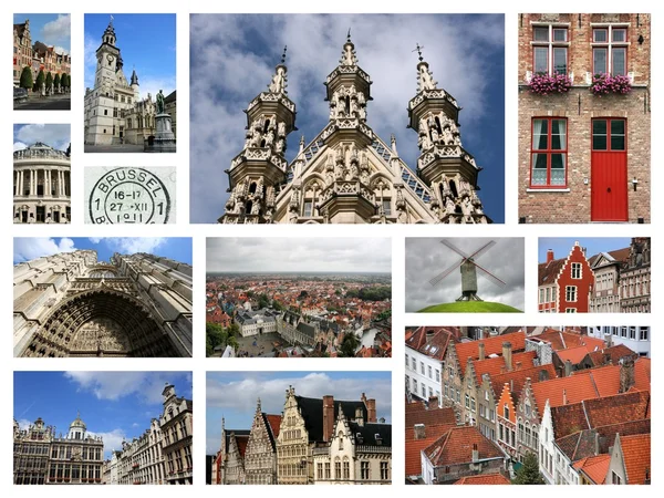 België-Travel collage — Stockfoto