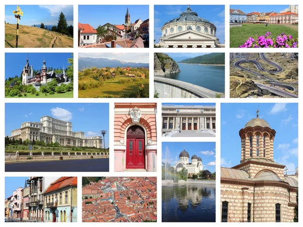 Rumania lugares - collage de viaje — Foto de Stock