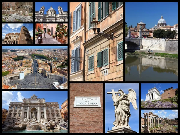 Róma - utazási kollázs — Stock Fotó