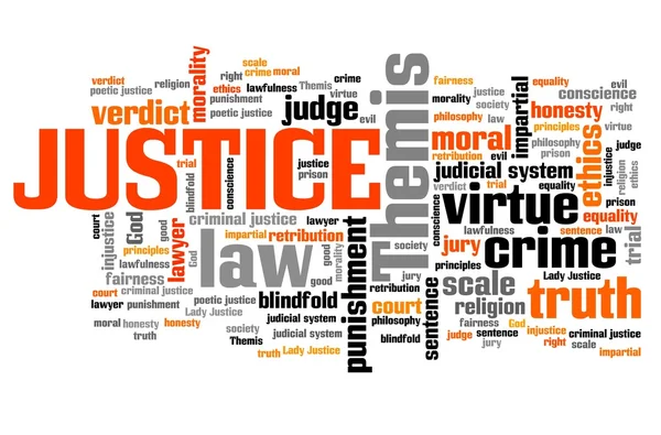 Law and justice - word cloud — Stock Photo, Image