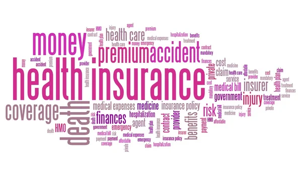 Medical insurance - word cloud — Stock Photo, Image
