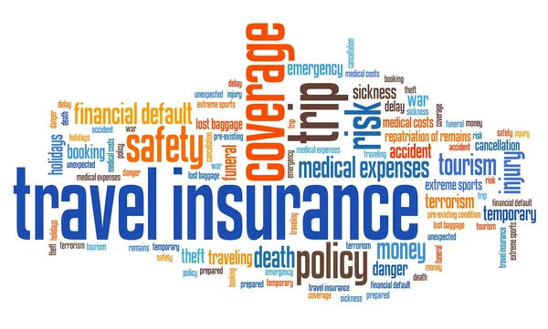 Assurance voyage - word cloud — Photo