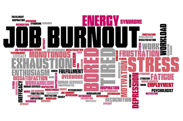Kariyer burnout - kelime bulutu — Stok fotoğraf
