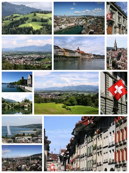 Suiza collage fotos — Foto de Stock