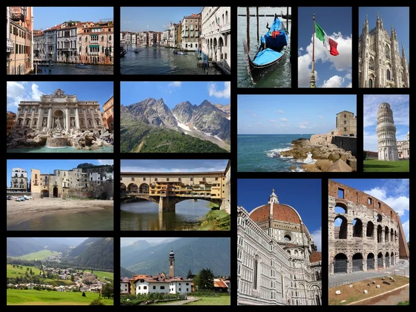 Italia - collage di viaggio — Foto Stock