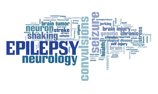 Epilepsi - word cloud — Stockfoto