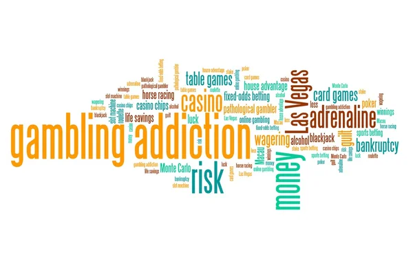Gambling addiction word cloud — Stock Photo, Image
