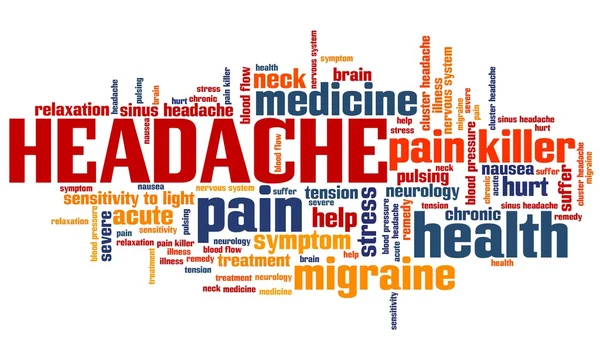 Headache word cloud — Stock Photo, Image