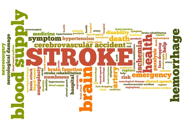 Stroke word cloud — Stockfoto