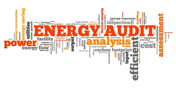 Energy audit word cloud — Stock Photo, Image