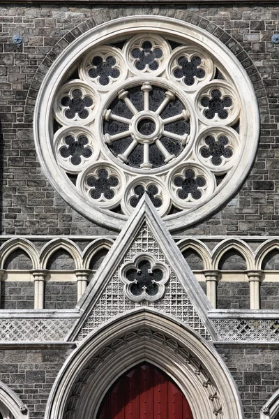 Rose window in Christchurch — Stock Photo, Image