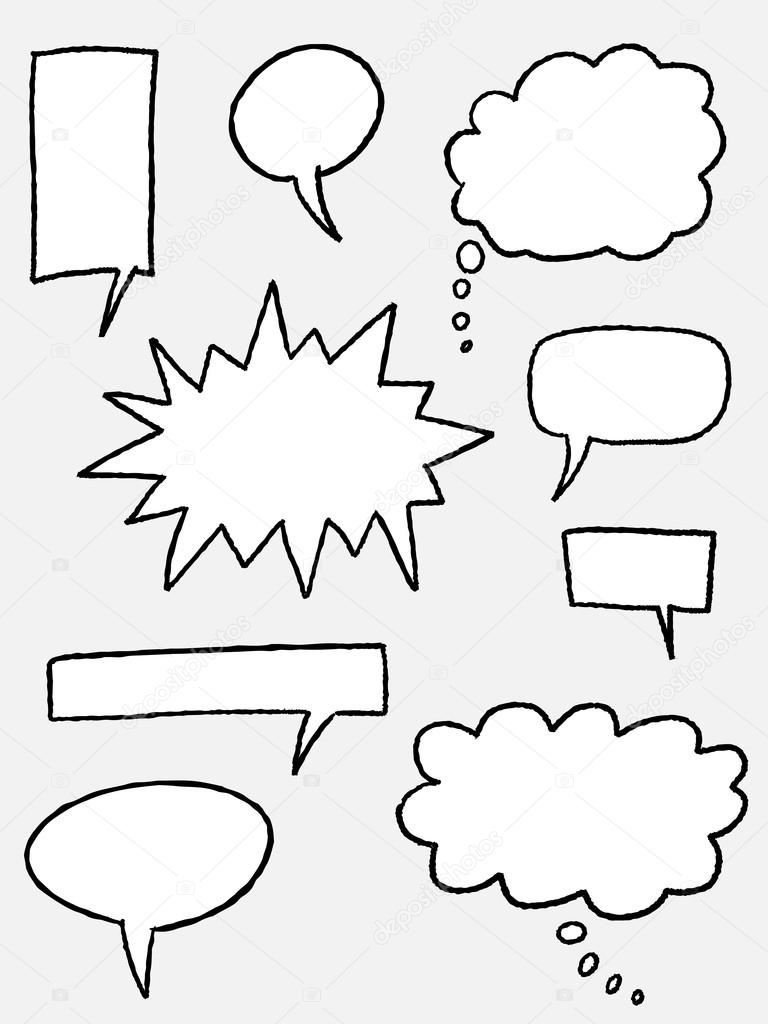 Speech bubbles vector illustration — Stock Vector © tupungato #124805892
