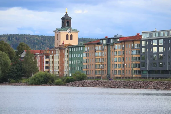 Jonkoping Panorama Miasta Jeziorem Vattern Szwecji Prowincja Smaland — Zdjęcie stockowe