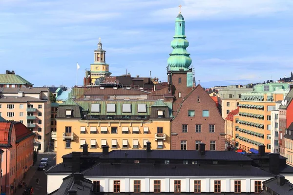 Skyline Van Sodermalm Eiland Stockholm Stad Zweden — Stockfoto