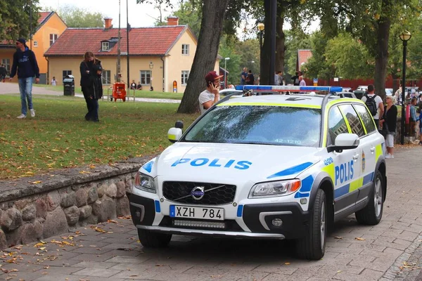 Linkoping Sweden Sierpnia 2018 Szwedzki Samochód Policyjny Volvo Linkoping Szwecja — Zdjęcie stockowe