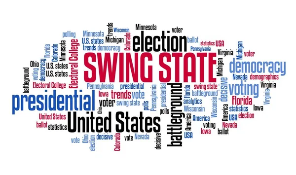 Swing États Dans Concept Élection Présidentielle Américaine États Champ Bataille — Photo