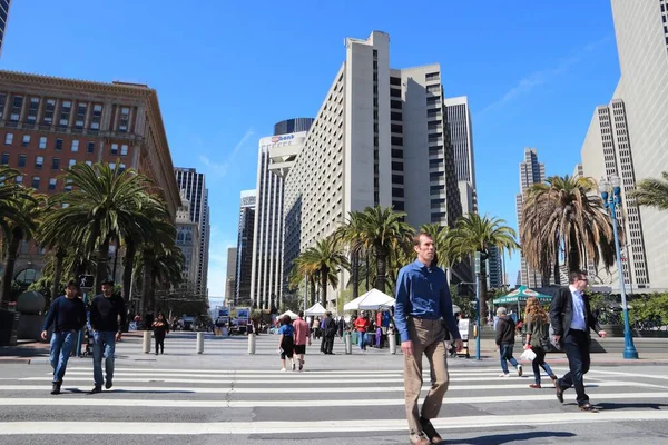 San Francisco Eua Abril 2014 Pessoas Visitam Centro São Francisco — Fotografia de Stock