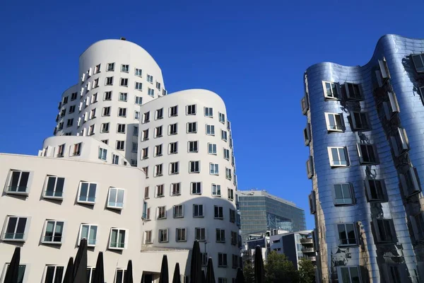 Dusseldorf Tyskland September 2020 Neuer Zollhof Modern Arkitektur Düsseldorf Tyskland — Stockfoto