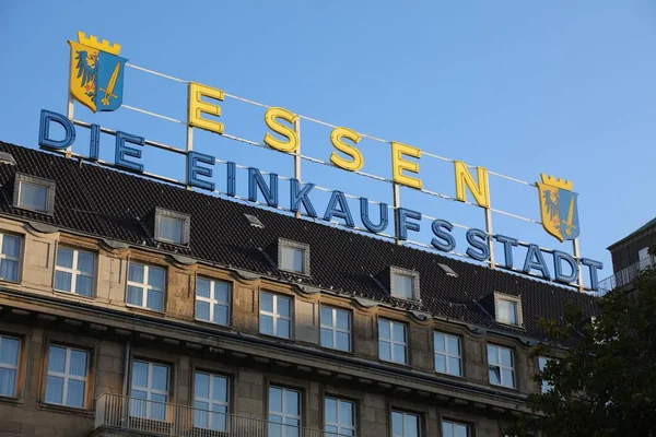 Essen Deutschland September 2020 Stadtwerbung Bedeutet Essen Die Einkaufsstadt Deutschland — Stockfoto