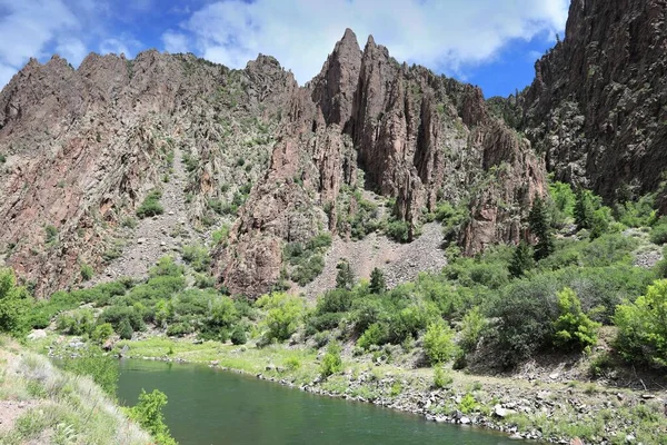 Gunnison River Černém Kaňonu Národního Parku Gunnison Coloradu Usa Americká — Stock fotografie