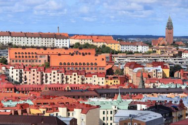 Gothenburg city, Sweden - urban cityscape with Olivedal and Masthugget districts. Sweden landmarks. clipart