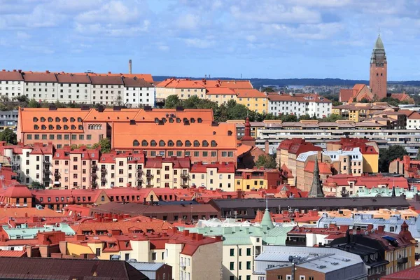 スウェーデンのヨーテボリ市 オリベダル地区とマスチュゲット地区と都市の街並み スウェーデンのランドマーク — ストック写真