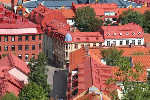 Město Göteborgu Švédsku Letecký Pohled Okres Haga — Stock fotografie