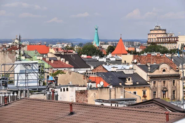 Cracovia Polonia Paisaje Urbano Con Tejados —  Fotos de Stock