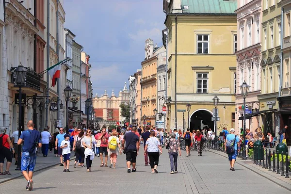 Krakow Poland August 2018 People Visit Grodzka Street Krakow Poland — 图库照片