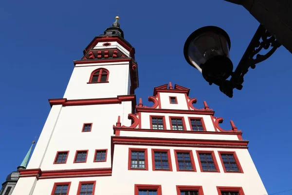 Město Chemnitz Německo Sasko Neumarkt Náměstí Památka Staroměstská Radnice Altes — Stock fotografie