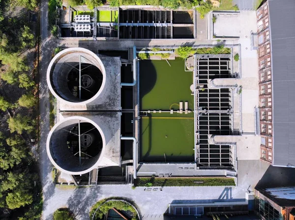Město Bochum Německo Průmyslové Dědictví Porúří Bývalý Pohled Dron Elektrárny — Stock fotografie
