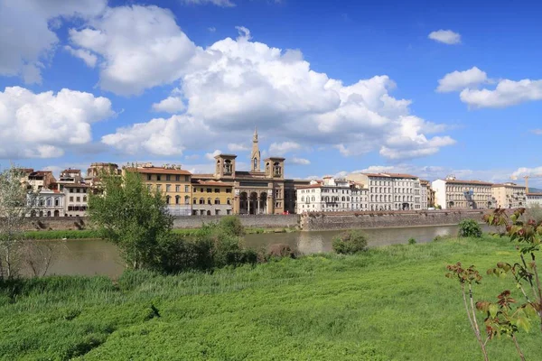 Vista Cidade Florença Com Arno River Arquitetura Cidade Velha Florença — Fotografia de Stock