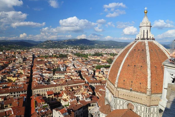 Florence Vue Aérienne Ville Avec Cathédrale Santa Maria Del Fiore — Photo