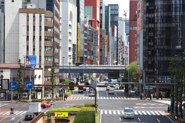 Tokyo Giappone Maggio 2012 Vista Sulla Strada Urbana Del Quartiere — Foto Stock
