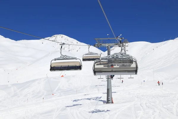 Télésiège Mayrhofen Station Ski Hiver Des Alpes Autrichiennes Tyrol Alpes — Photo